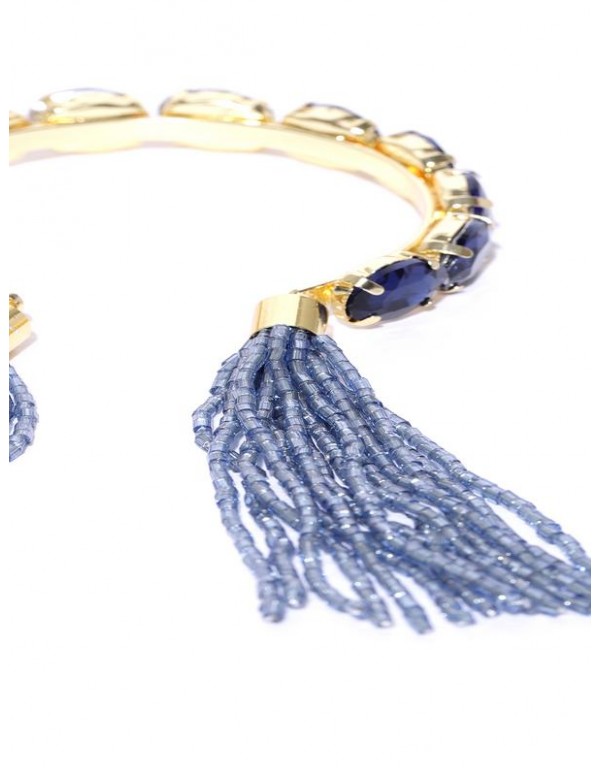 Blue Gold-Plated Handcrafted Cuff Bracelet
 17135