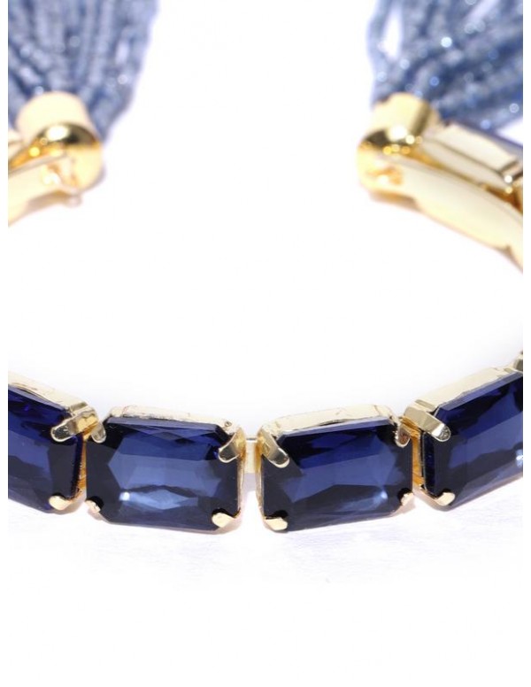Blue Gold-Plated Handcrafted Cuff Bracelet
 17140