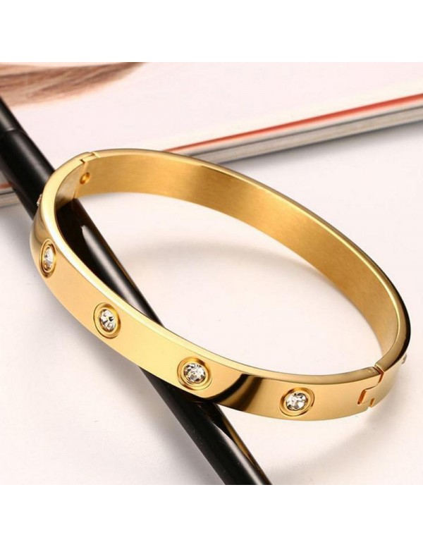 Arihant Jewellery For Women Contemporary Gold Plated Love AD Bracelet