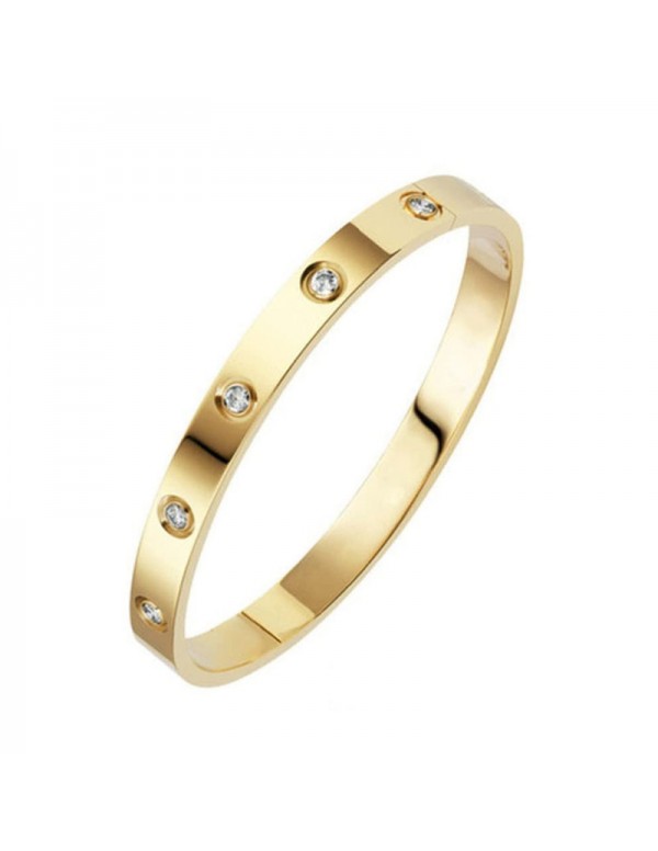 Jewels Galaxy Jewellery For Women Contemporary Gold Plated Love AD Bracelet