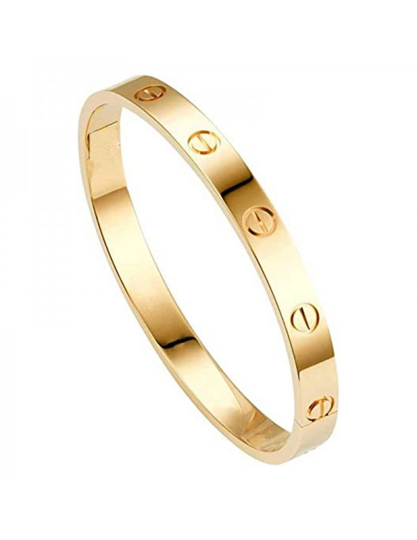 Jewels Galaxy Jewellery For Women Contemporary Gold Plated Love Bracelet