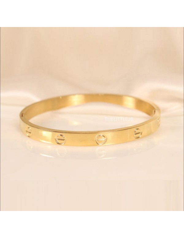 Jewels Galaxy Jewellery For Women Contemporary Gold Plated Love Bracelet