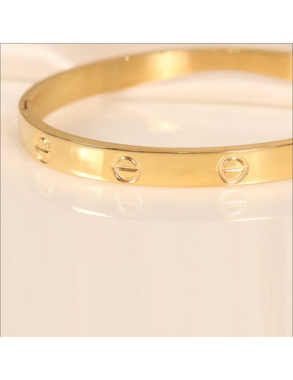 Jewels Galaxy Jewellery For Women Contemporary Gold Plated Love Bracelet