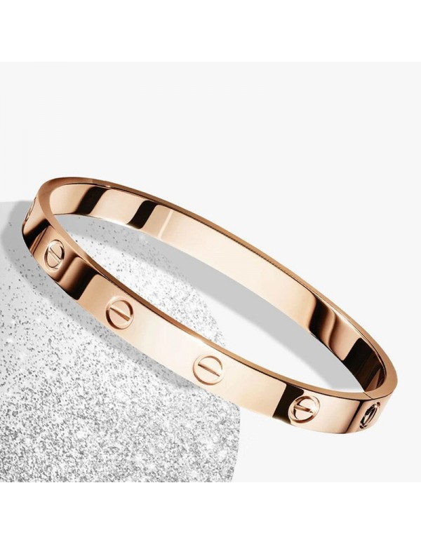 Jewels Galaxy Jewellery For Women Contemporary Rose Gold Plated Love Bracelet
