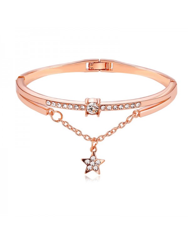 Jewels Galaxy Rose Gold Plated Star inspired Stone...