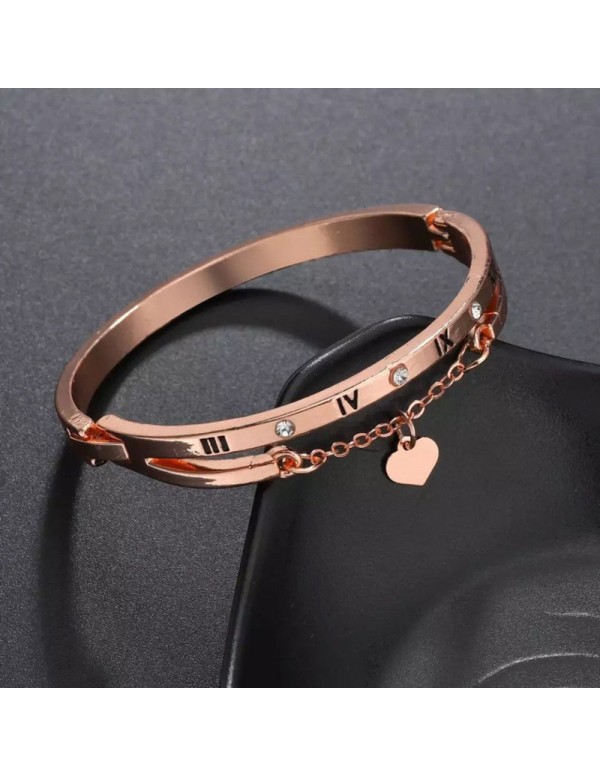 Jewels Galaxy Rose Gold Plated Roman Numbers engra...