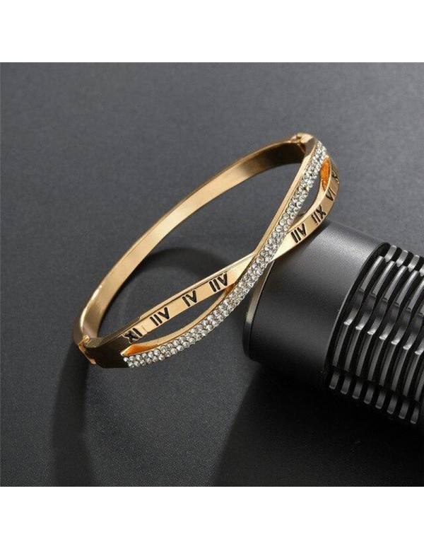 Jewels Galaxy Gold Plated Roman Numbers engraved S...