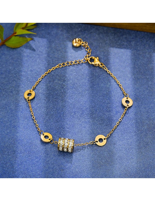 Jewels Galaxy Stainless Steel Gold Plated CZ Studd...