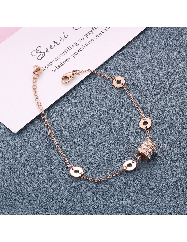 Jewels Galaxy Stainless Steel Rose Gold Plated CZ ...