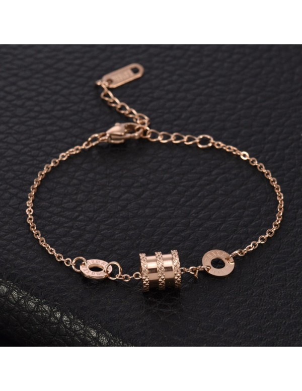 Jewels Galaxy Stainless Steel Rose Gold Plated Sph...