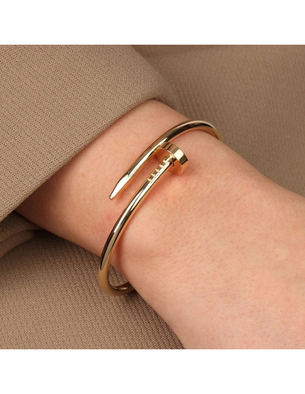 Jewels Galaxy Gold Plated Stainless Steel Anti Tarnish Nail Bracelet