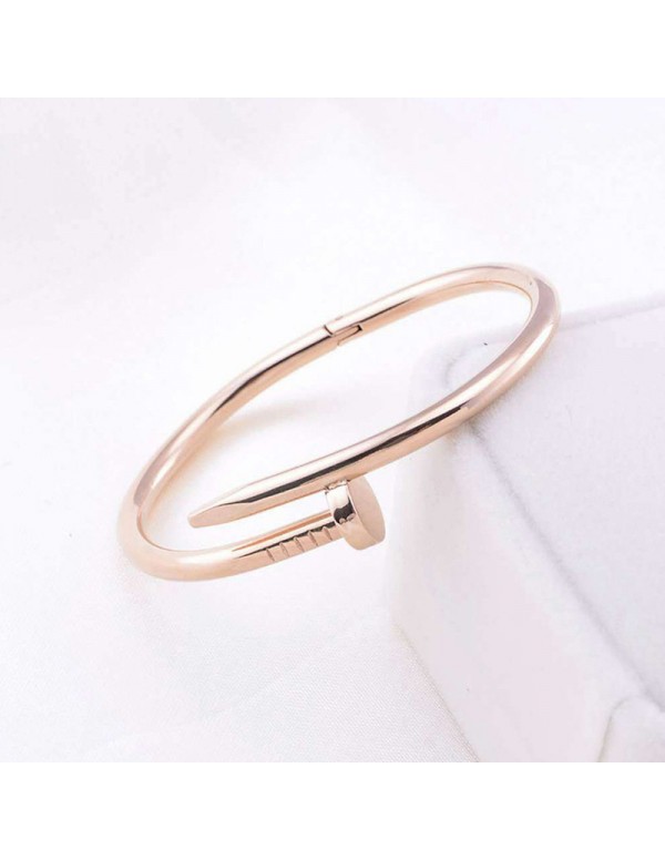 Jewels Galaxy Rose Gold Plated Stainless Steel Anti Tarnish Nail Bracelet