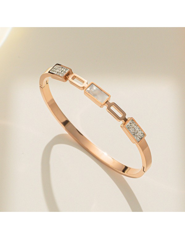 Jewels Galaxy Stainless Steel Rose Gold Plated Mot...