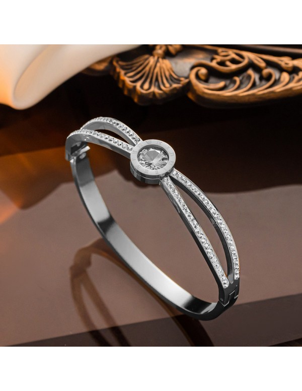 Jewels Galaxy Stainless Steel Silver Plated Roman ...
