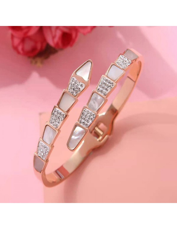 Jewels Galaxy Stainless Steel Rose Gold Plated Mot...