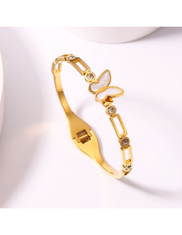 Jewels Galaxy Stainless Steel Gold Plated Butterfl...