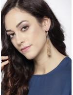 Beige & Black Silver-Plated Handcraf...