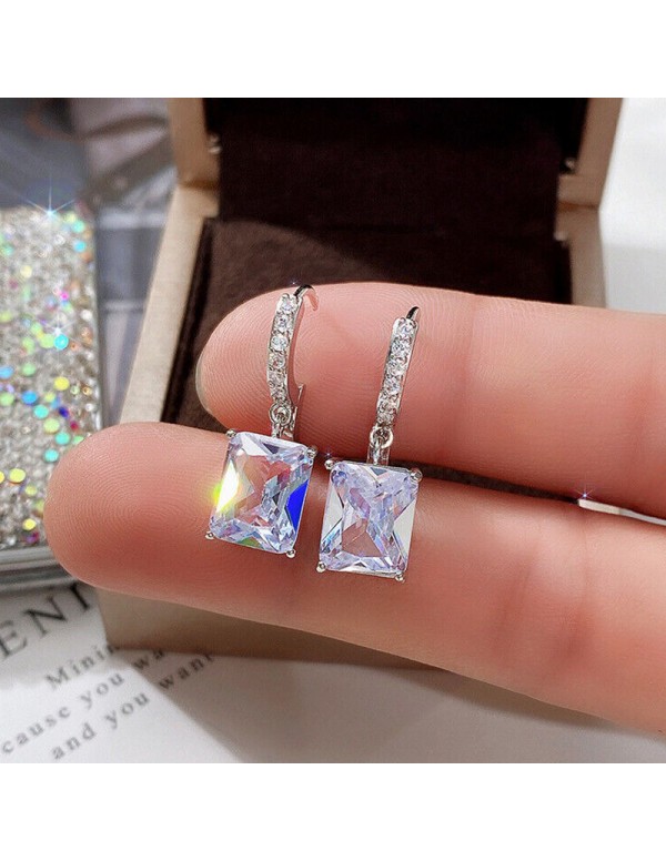 Jewels Galaxy Silver Plated Rectangular American D...