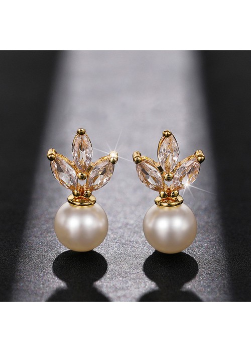 Jewels Galaxy Gold Plated American Diamond Studded Korean Earrings