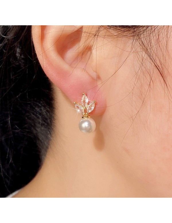 Jewels Galaxy Gold Plated American Diamond Studded Korean Earrings