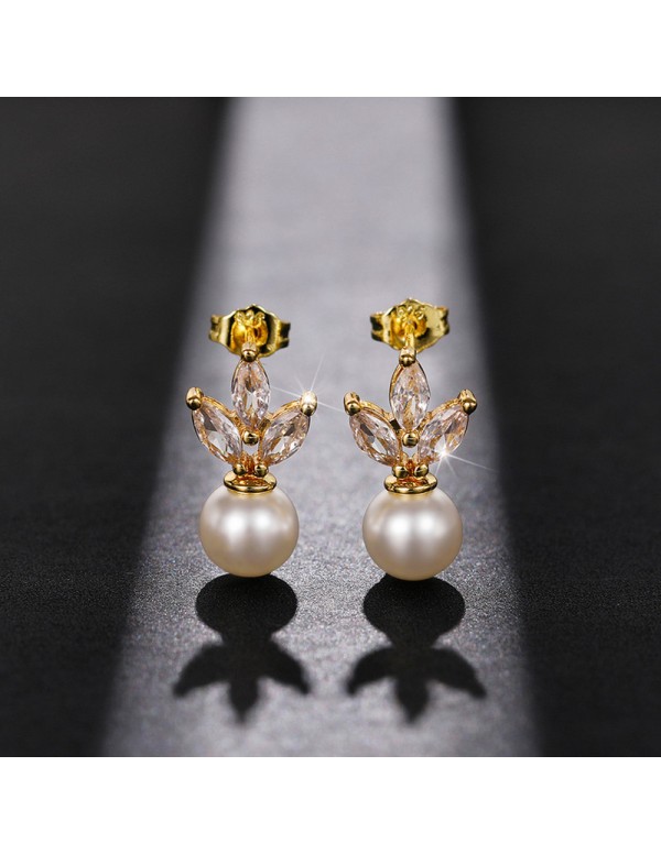 Jewels Galaxy Gold Plated American Diamond Studded Korean Earrings