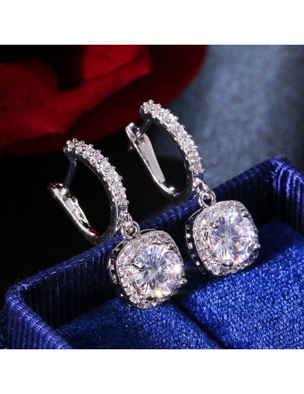 Jewels Galaxy Silver Plated American Diamond Studd...
