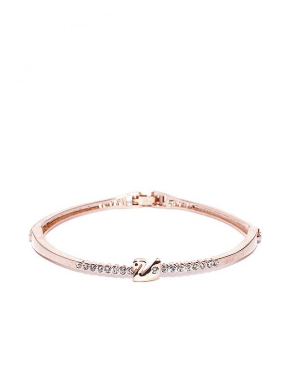 Rose Gold-Plated Handcrafted Bangle-Style Bracelet...