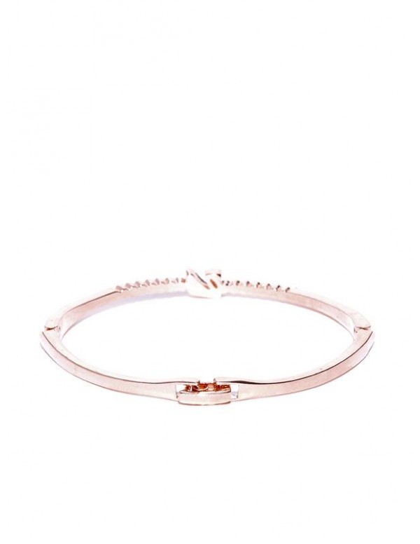 Rose Gold-Plated Handcrafted Bangle-Style Bracelet 17097