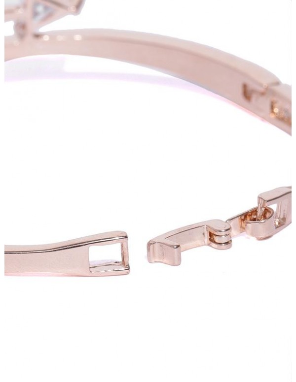 Rose Gold-Plated Handcrafted Bangle-Style Bracelet 17110