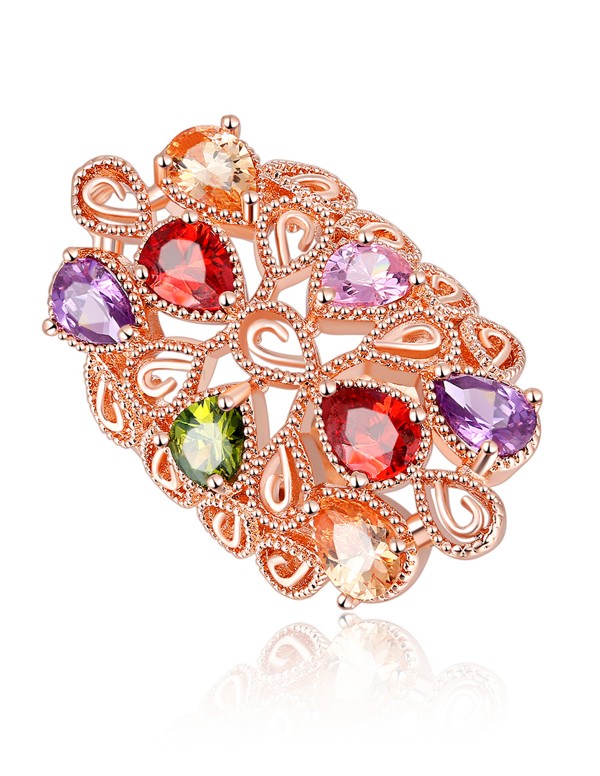 Jewels Galaxy Multicoloured 18K Rose Gold-Plated S...
