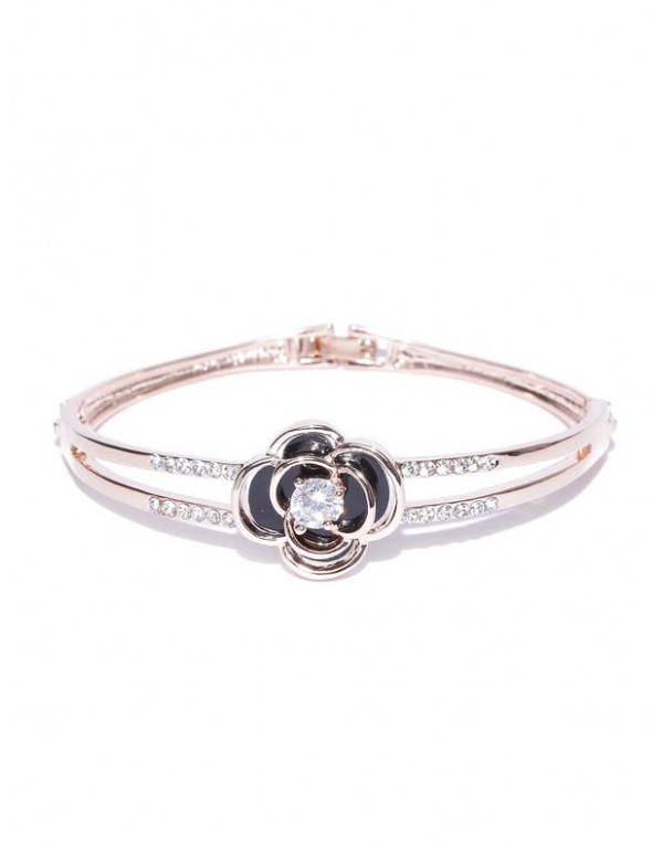 Jewels Galaxy Black 18K Rose Gold-Plated Handcraft...