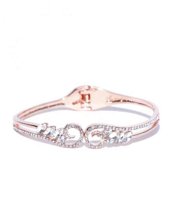 Jewels Galaxy 18K Rose Gold-Plated Handcrafted CZ ...