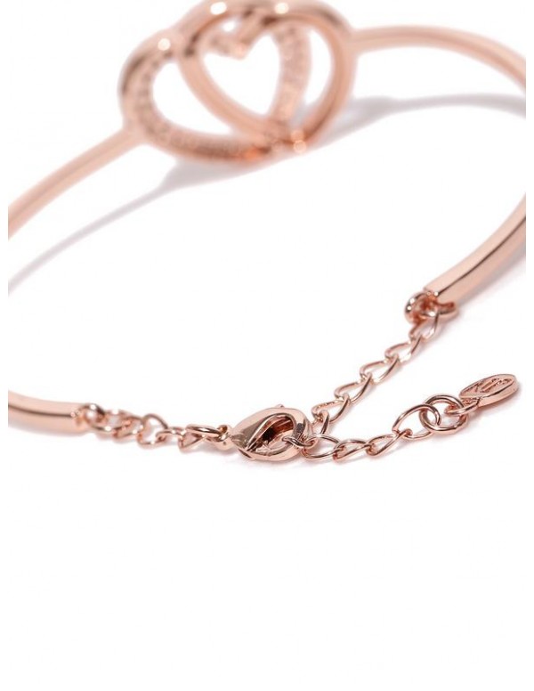 Jewels Galaxy Rose Gold-Plated Handcrafted Bangle-Style Bracelet 3157