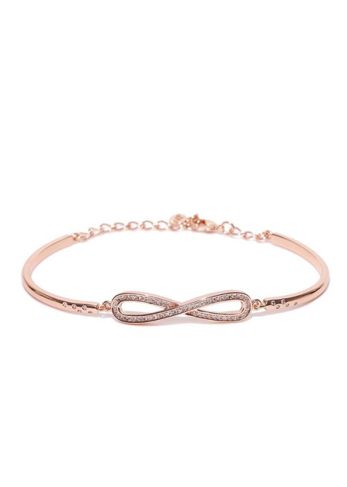 Jewels Galaxy 18K Rose Gold-Plated Handcrafted Bracelet 3159