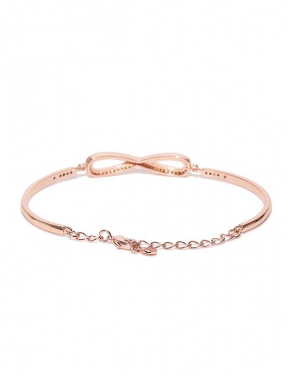 Jewels Galaxy 18K Rose Gold-Plated Handcrafted Bracelet 3159