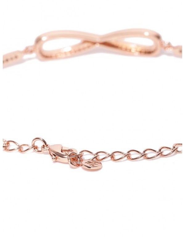 Jewels Galaxy 18K Rose Gold-Plated Handcrafted Bracelet 3159