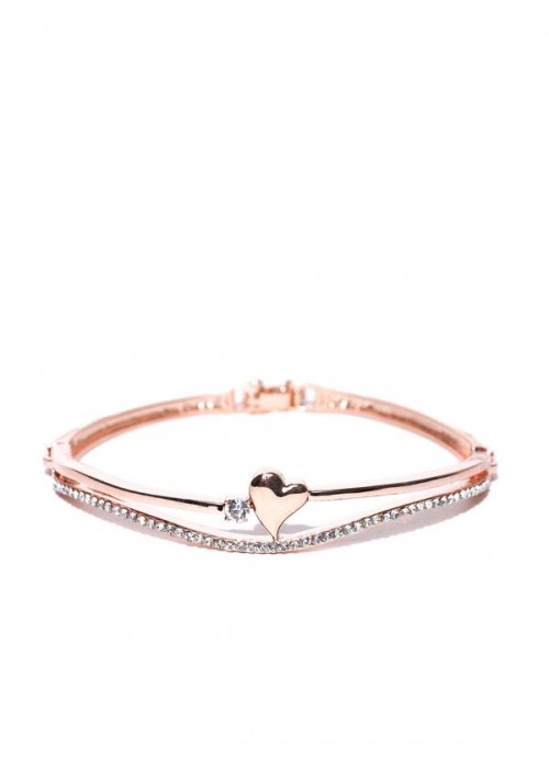 Jewels Galaxy Rose Gold-Plated Handcrafted Stone-Studded Bracelet 3222