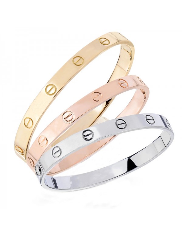 Jewels Galaxy Jewellery For Women Contemporary Rose-Silver-Gold Plated Love Bracelet Combo