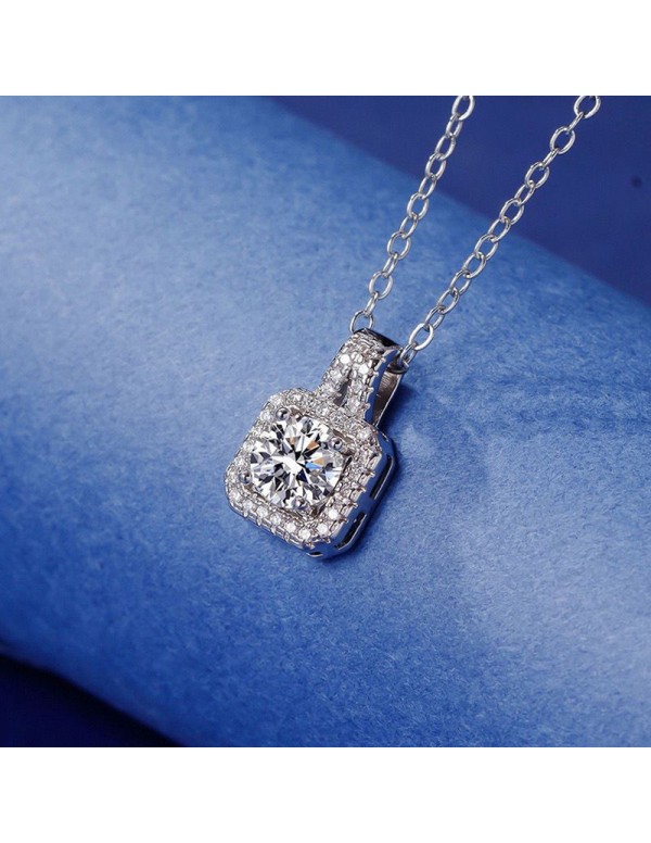 Jewels Galaxy Silver Plated Crystal Studded Square...