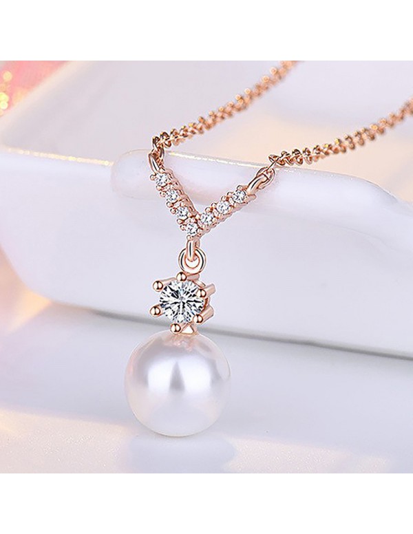 Jewels Galaxy Rose Gold Plated American Diamond St...