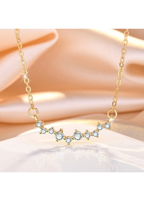 Jewels Galaxy Gold Plated American Diamond Studded Contemporary Korean Pendant