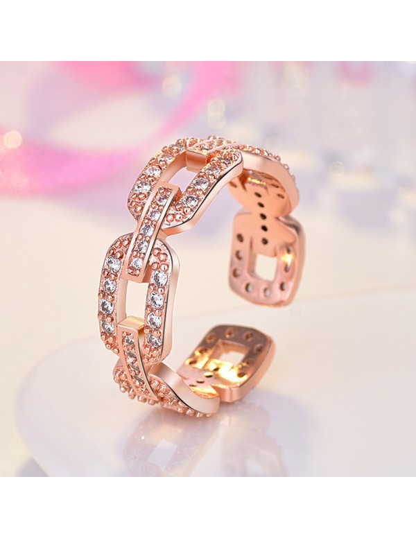 Jewels Galaxy Rose Gold Plated American Diamond St...