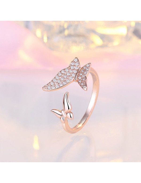 Jewels Galaxy Rose Gold Plated American Diamond St...