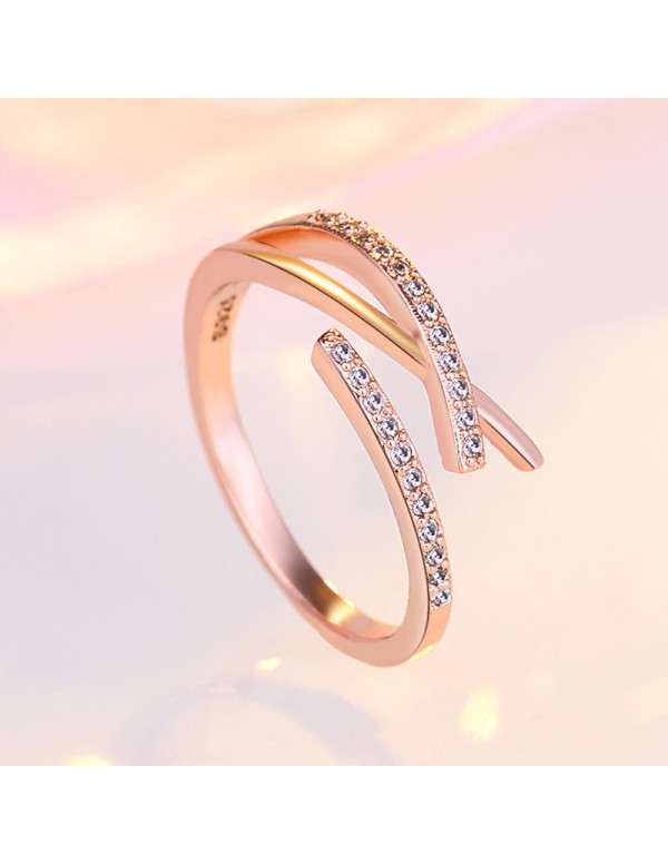 Jewels Galaxy Rose Gold Plated American Diamond St...