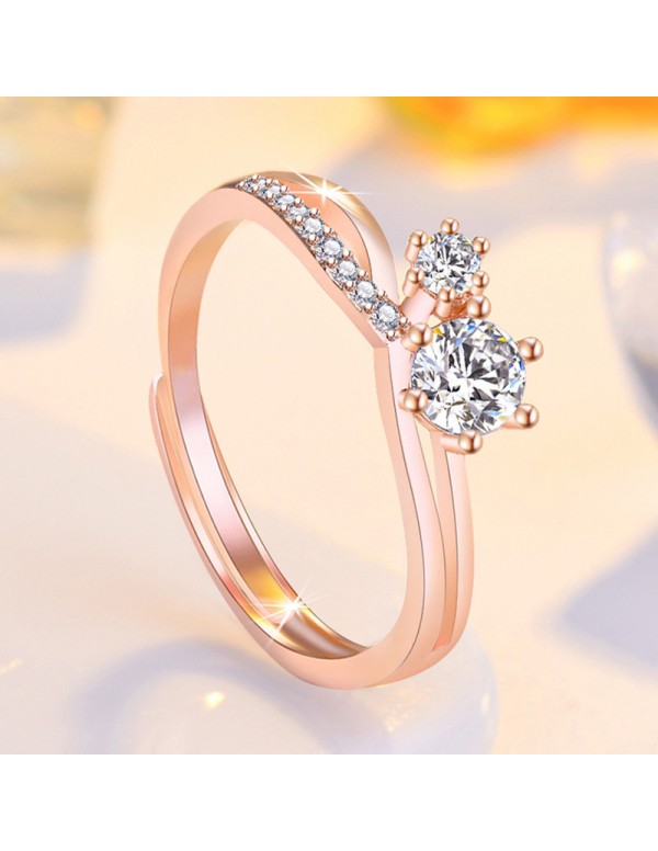 Jewels Galaxy Rose Gold Plated American Diamond St...