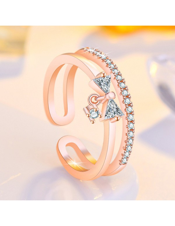 Jewels Galaxy Rose Gold Plated American Diamond St...