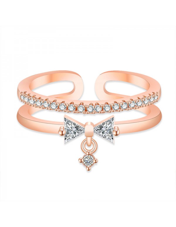 Jewels Galaxy Rose Gold Plated American Diamond St...