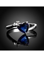 Jewels Galaxy Romantic Heart Crystal Sil...