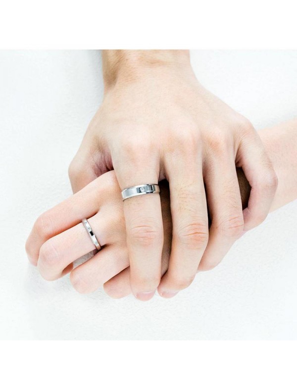 Jewels Galaxy Splendid AD Silver Plated Mesmerizing Romantic Love Couple Rings For Women/Girls 5187