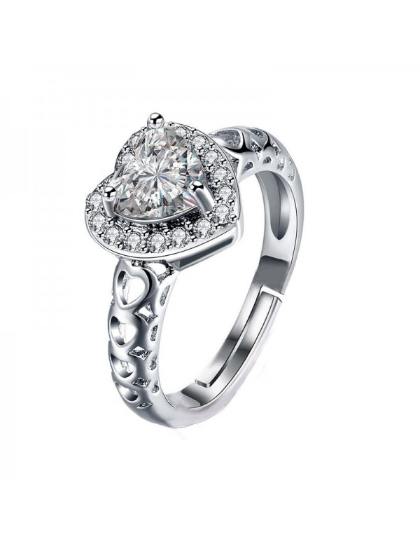 Jewels Galaxy Adorable American Diamond Heart Desi...